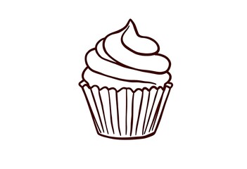 Cupcake with Swirled Frosting