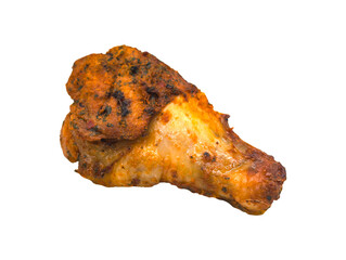 Chicken wing isolated on transparent or white background, png