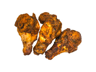 Collection set of chicken wings isolated on transparent or white background, png