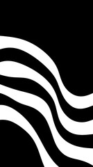 Abstract Wavy Stripes in Contrasting Black and White Creating a Dynamic Optical Illusion with...
