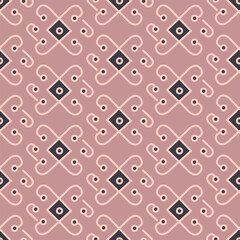 Seamless geometric pattern. Print for textile, fabric, covers, wallpapers, print, gift wrap, decoupage, scrapbooking, quilting. For fashion fabric. Retro stylization.