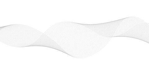 Wave lines smooth flowing dynamic isolated on white background. Elegant abstract smooth speed gray wave  swoosh modern stream background vector illustration. vector background illustration