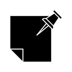 Pushpin icon design template SVG