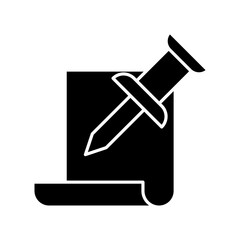 Pushpin icon design template SVG