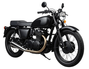 Fototapeta premium Royal Enfield Classic 350 Motorcycle Side View with Chrome Detailing, Transparent Background