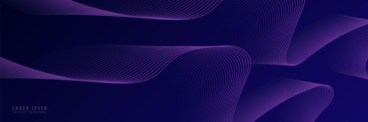 Dark blue abstract background with glowing wave lines. futuristic background Modern concept technology. vector in illustrator,banners,suit for simple design