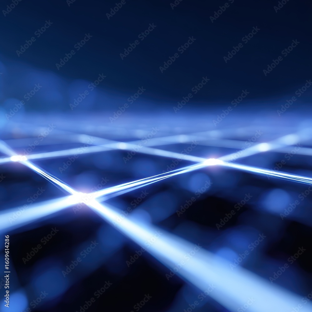 Poster abstract background: intersecting glowing lines forming a complex urban grid, smart infrastructure n