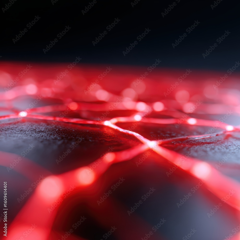 Aufkleber abstract background: glowing lines forming patterns of emergency response routes in a smart city, ra