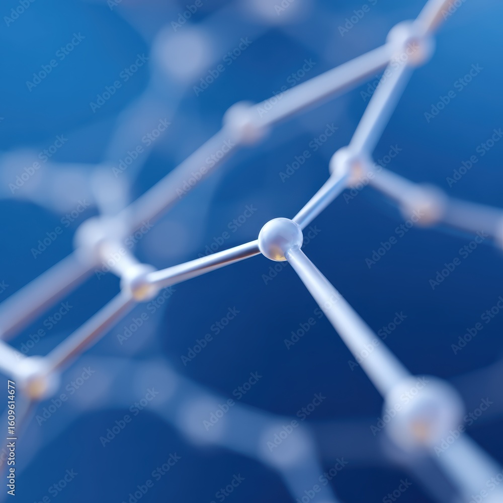 Fototapete abstract background: interconnected nodes forming a knowledge graph, symbolizing collaborative learn