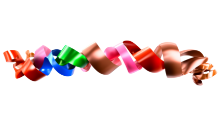 Colorful molecular design on a transparent background