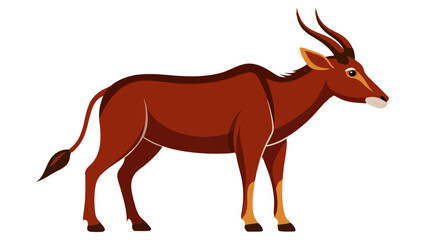 Fototapeta premium Flat Eland Vector Illustration for Nature and Safari Themes