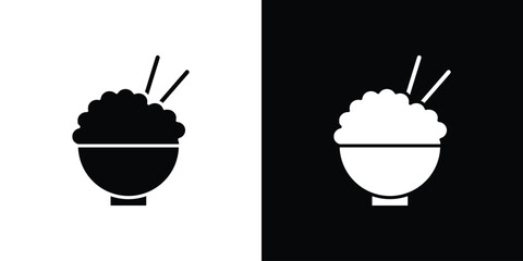 Rise Bowl icon illustrations filled outline style. EPS10