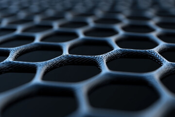 Metallic reflections in a hexagonal grid surface create chaos