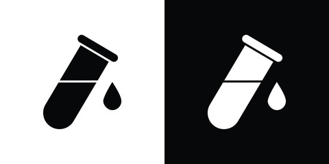 Test tube icon illustrations filled outline style. EPS10