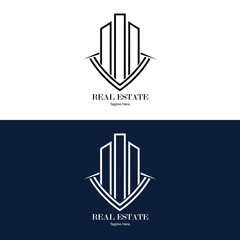 Obraz premium Abstract Real Estate Tower Logo Design