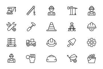 A strong single-line art bundle showcasing skilled and manual labor across industries. Best for design projects on workforce inclusion, job sites, vocational courses, and celebration of labor