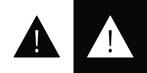 Warning triangle icon illustrations filled outline style. EPS10