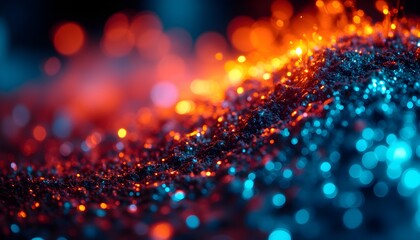 Spectacular desktop background or bright graphic resource for bold projects: color, light, neon digital fantasy with multi-valued interpretation, macro or micro worlds, reality or surrealism