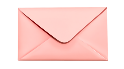 Pink envelope on transparent background for various occasions and uses