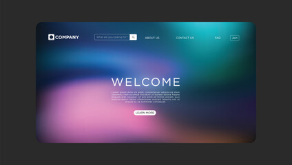 Vibrant website homepage design with welcome message for modern businesses and digital marketing