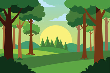 afternoon forest glade