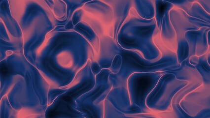 Obraz premium Desertcore Bold Grounded Abstract liquid pattern with dynamic waves in shades of blue and red creating a mesmerizing effect