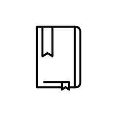 Outline a book with two bookmarks on reading literature