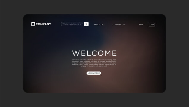 Modern website homepage template showcases sleek design and user-friendly interface for business use