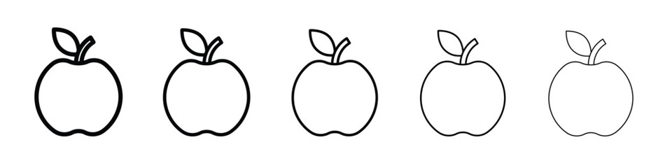 Apple icon. Thin line icons collection for web ui.