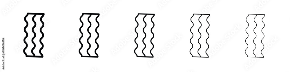 Aufkleber bacon icon. thin line icons collection for web ui.