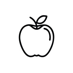 Outline apple icon on stack books graphic education knowledge