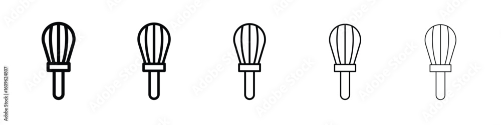 Poster beater icon. thin line icons collection for web ui.
