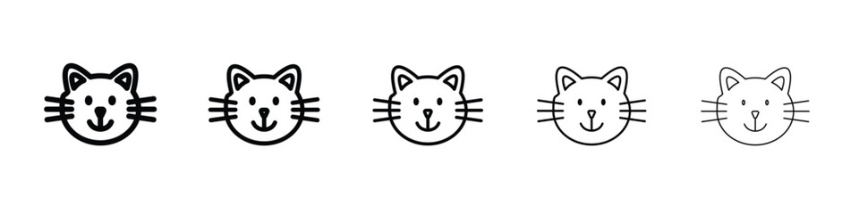 Cat icon. Thin line icons collection for web ui.