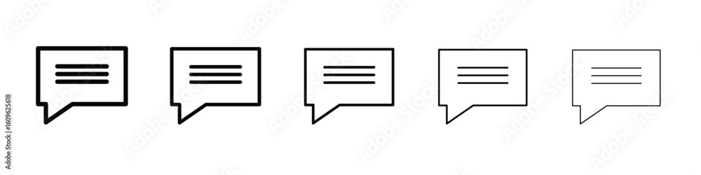Poster chat icon. thin line icons collection for web ui.