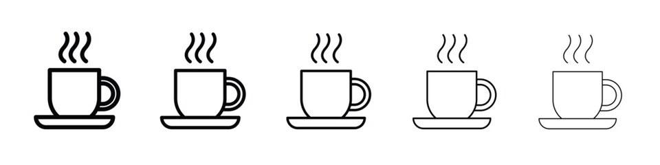 Coffee icon. Thin line icons collection for web ui.