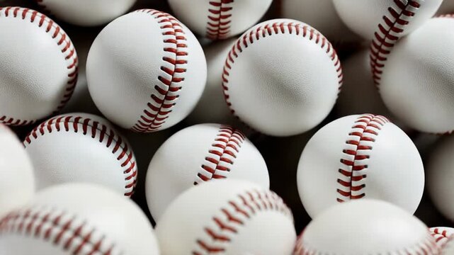 A collection of baseballs stacked on top of each other, perfect for sports-themed illustrations or designs