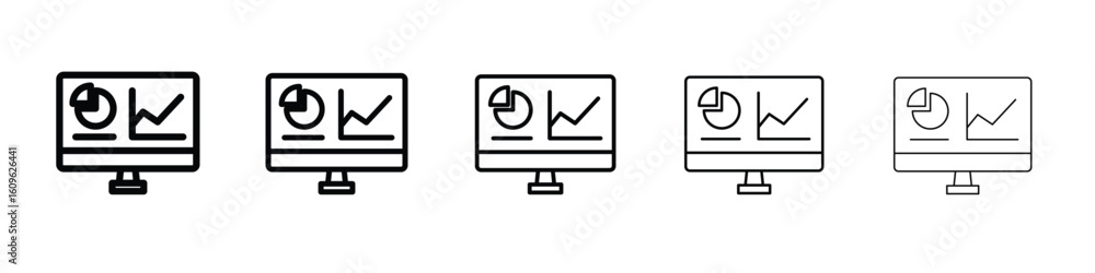 Aufkleber dashboard icon. thin line icons collection for web ui.