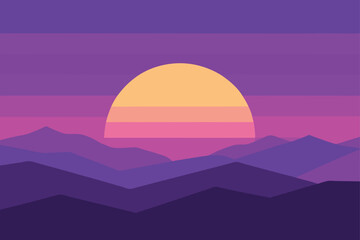Obraz premium lavender sunset horizon