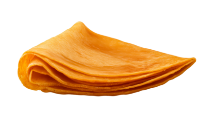 Delicious golden tortilla folded ready for serving at a meal