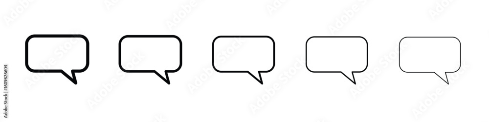 Poster discussion icon. thin line icons collection for web ui.
