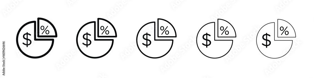 Poster dividend icon. thin line icons collection for web ui.