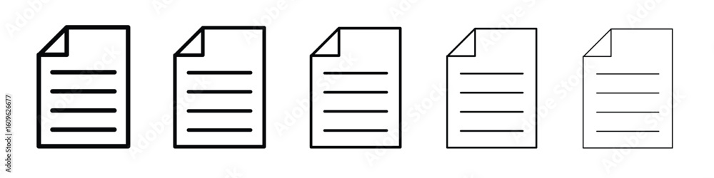 Poster document icon. thin line icons collection for web ui.
