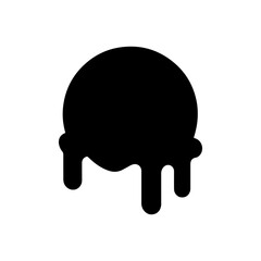 Ice cream splash silhouette icon vector flat design.
