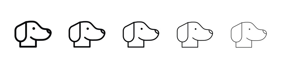 Dog icon. Thin line icons collection for web ui.