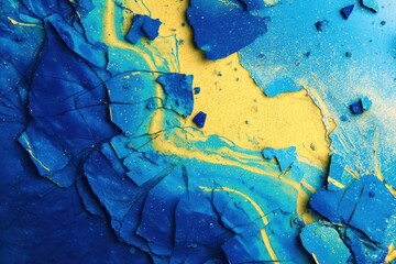 blue painted wall