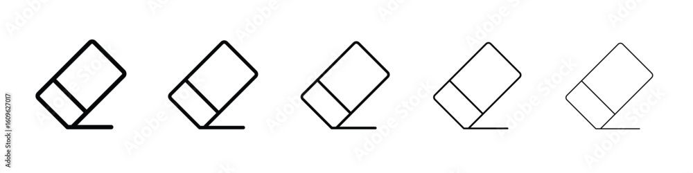 Poster eraser icon. thin line icons collection for web ui.
