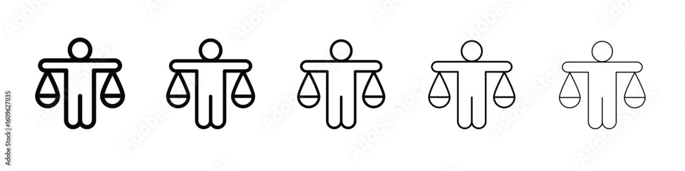 Poster ethics icon. thin line icons collection for web ui.