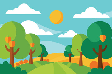 Fototapeta premium orchard beneath sky