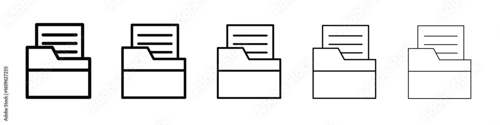 Poster file icon. thin line icons collection for web ui.