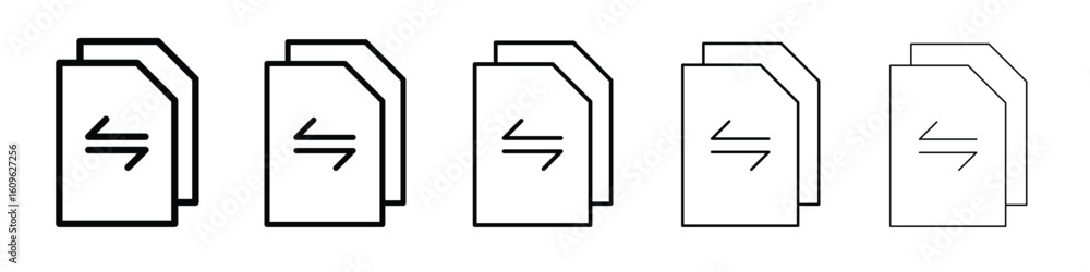 Aufkleber file transfer icon. thin line icons collection for web ui.